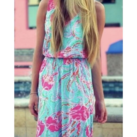 Lilly Pulitzer Mills Maxi Long Dress Size Small Jellies Be Jammin Coastal Vacay - Picture 1 of 6